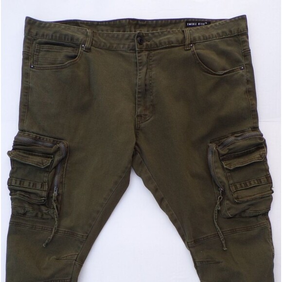 Smoke Rise JP21739 Slim Tapered Fit Cargo Utility Jeans 44x31.5"L  NWT! - Picture 2 of 5